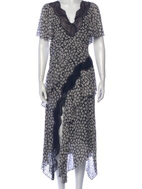 Rebecca Taylor Silk Tiered Dress
